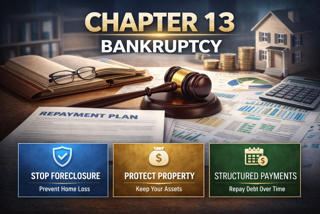 A real photo of a person sitting at a home office desk reviewing a monthly budget spreadsheet on a laptop with paper bills nearby, warm indoor lighting